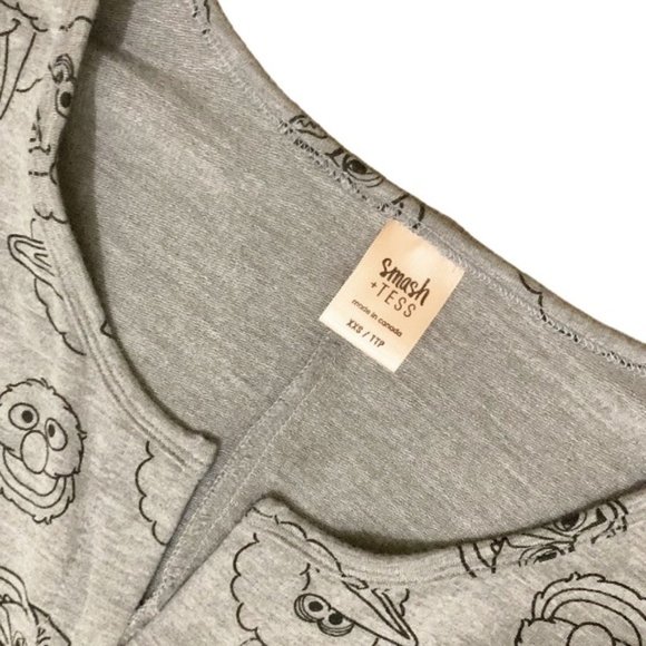 Sesame Street x Smash+Tess The Monster Romper Jumpsuit Gray - Picture 5 of 10